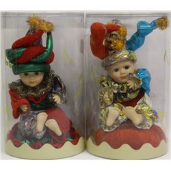 TWO BABY JESTER DOLLS