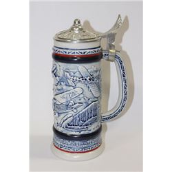 1982 COLLECTABLE AIRPLANE STEIN - HANDCRAFTED