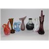 Image 1 : FLAT OF ART GLASS VASES