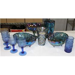 ESTATE BOX OF CARNIVAL GLASS