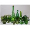 Image 1 : ESTATE BOX OF GREEN GLASSWARE