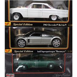 3 COLLECTIBLE DIE CAST CARS  1:18 SCALE   X3
