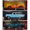 Image 1 : 3 COLLECTIBLE DIE CAST CARS  1:18 SCALE   X3