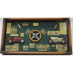 OLD FASHIONED RACECAR FRAMED DISPLAY