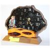 Image 1 : WOODEN AND MARBLE GOLD MINER CLOCK