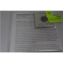 337-361 A.D. ANCIENT ROMAN COIN (VERY FINE)