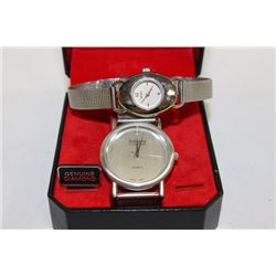 SOLITAIRE MEN'S WATCH & LADIES REVLON WATCH