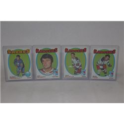 1971 LOT OF 4 NHL STAR CARDS