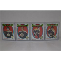 1971 LOT OF 4 BOSTON BRUINS