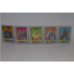 1972 LOT OF 5 STAR GOALIE CARDS