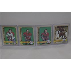 1972 LOT OF 4 MONTREAL CANADIENS CARDS