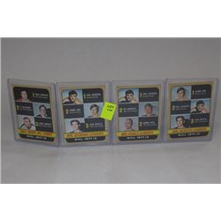1972 LOT OF 4 NHL LEADER CARDS