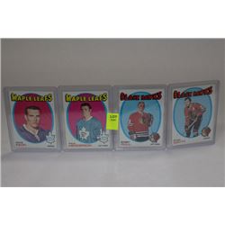 1971 LOT OF 4 STAR HOCKEY CARDS