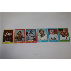 1973 LOT OF 6 NHL GOALIES