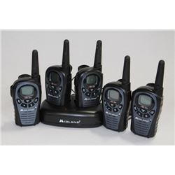 5 MIDLAND TWO WAY RADIOS WITH CHARGER