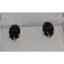 #74 14KT GOLD AMETHYST EARRINGS