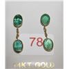 Image 1 : #78 14KT EMERALD EARRINGS