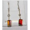 Image 1 : #79 14KT AMMOLITE AND WHITE SAPPHIRE EARRINGS