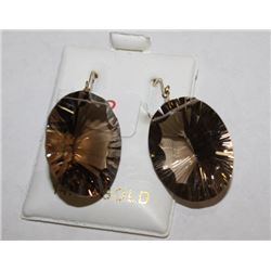 #82 14KT SMOKEY TOPAZ EARRINGS