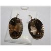 Image 1 : #82 14KT SMOKEY TOPAZ EARRINGS
