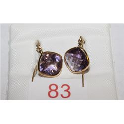 #83 14KT AMETHYST EARRINGS