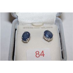 #84 STERLING SILVER SAPPHIRE EARRINGS