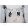 Image 1 : #84 STERLING SILVER SAPPHIRE EARRINGS