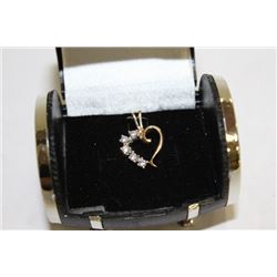 #86 10KT CZ PENDANT NECKLACE