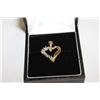 Image 1 : #88 HEART DIAMOND PENDANT NECKLACE
