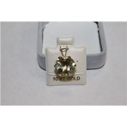 #93 10KT GREEN AMETHYST PENDANT