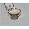 Image 1 : #95 14KT DIAMOND CLUSTER RING