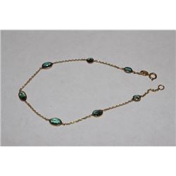 14 KT GOLD ALEXANDRITE BRACELET