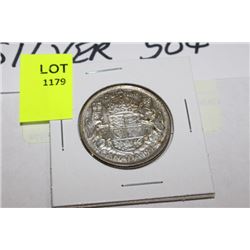 CANADA 1944 50 CENT SILVER COIN