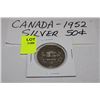 Image 1 : CANADA 1952 50 CENT SILVER COIN