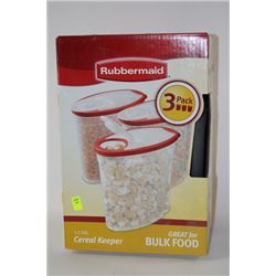 NEW RUBBERMAID 3 PACK 1.5 GALLON CEREAL KEEPER