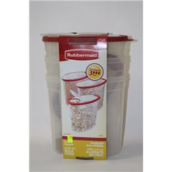 NEW RUBBERMAID 3 PACK 1.5 GALLON CEREAL KEEPER