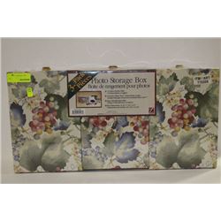 NEW 3 PACK PHOTO STORAGE BOXES
