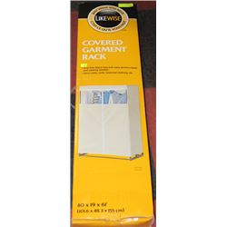 NEW COVERED  GARMENT RACK