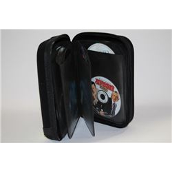 TRAVEL CASE WITH 40 DVD MOVIES