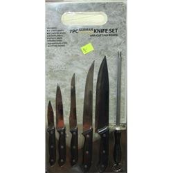 7PC KNIFE SET WITH CUTTING BOARD