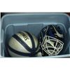 Image 1 : TUB WITH 2 CROSSCOUNT BALLS , VOLLYBALL AND SOCCER