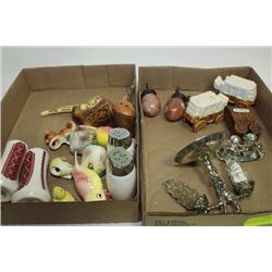 FLAT OF UNIQUE SALT SHAKERS X2