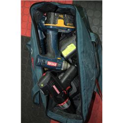 RYOBI CORDLESS DRILL AND FLASHLIGHT INCLUDES