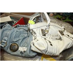 TWO PURSES - BUFFALO BY DAVID BITTON & WHITE GUESS