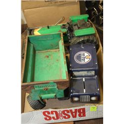 BOX WITH CLASSIC TONKA TRACTOR W/TRAILER