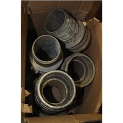 BOX OF ASSORTED PIPE CONNECTORS