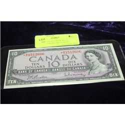SCARCE 1954 ASTERISK BD 10 DOLLAR REPLACEMENT NOTE