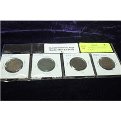 QUEEN VICTORIA LARGE CENTS 1881-82-84-88 X4