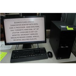 BUSINESS CLASS LENOVO THINKCENTER INTEL i5/16GB