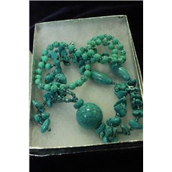 375.15 CTW TURQUOISE AND SILVER NECKLACE